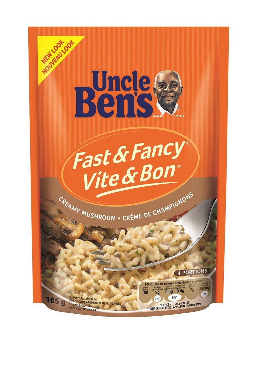 Uncle Ben's Fast & Fancy Creamy Mushroom Rice, 165g/5.8oz, {Imported from Canada}