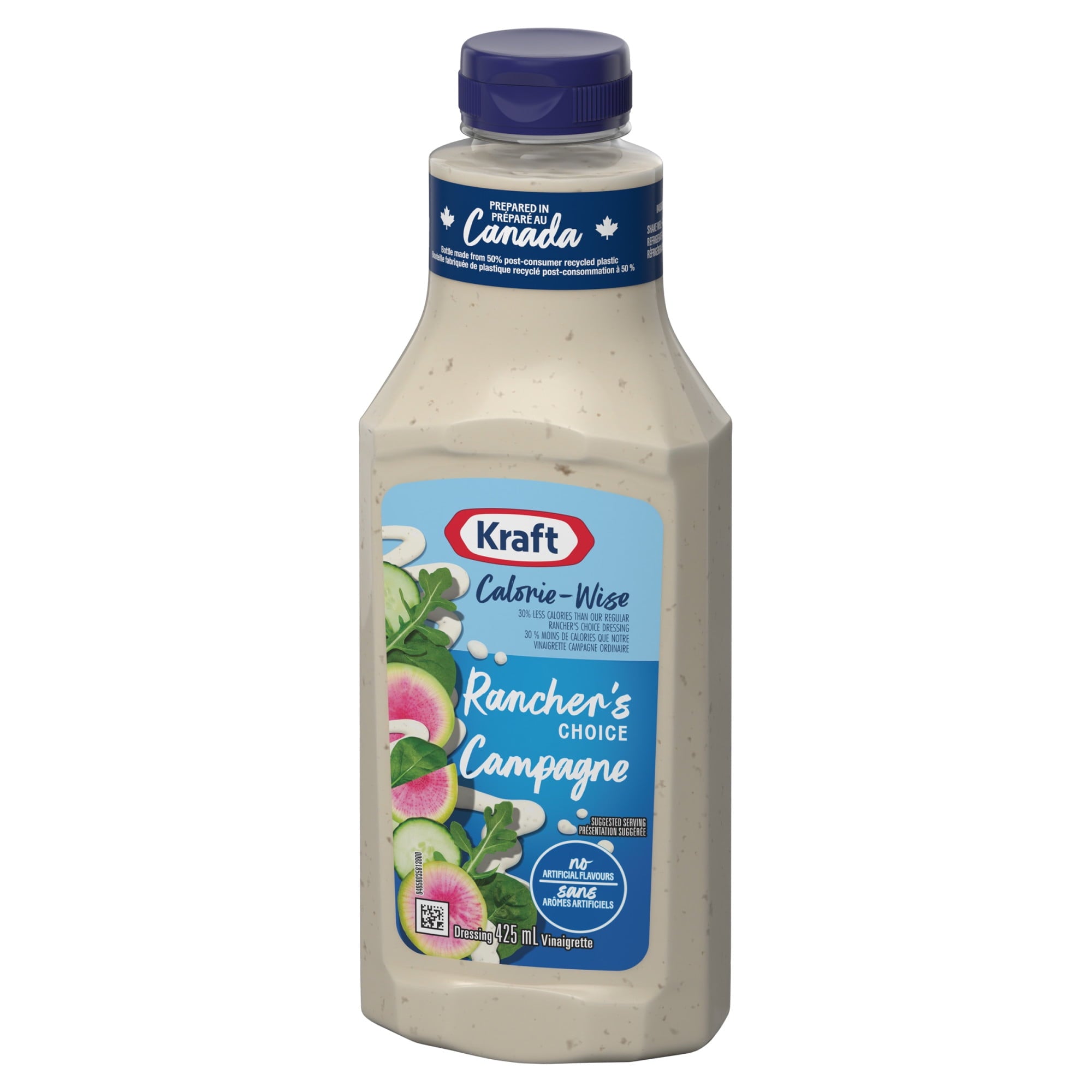 Kraft Calorie-Wise Rancher's Choice Dressing 425ml/14.4 oz., Bottle, front of bottle