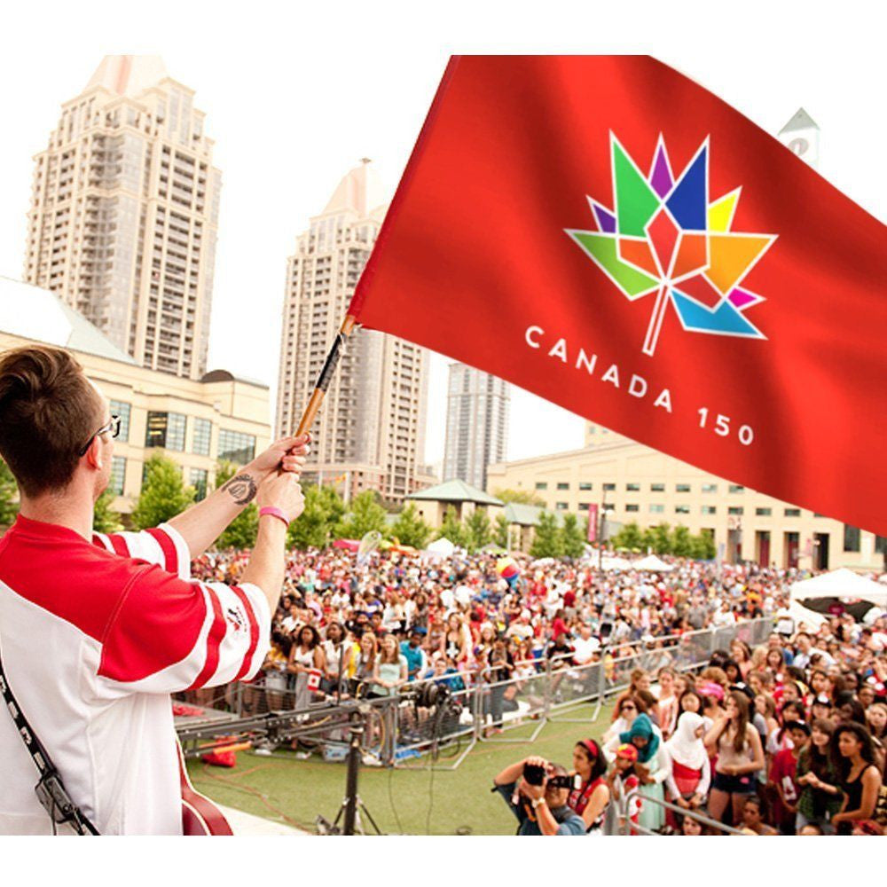 Canada 150 Flag -- 3x5ft Commemorative Canada Flag (2pk)