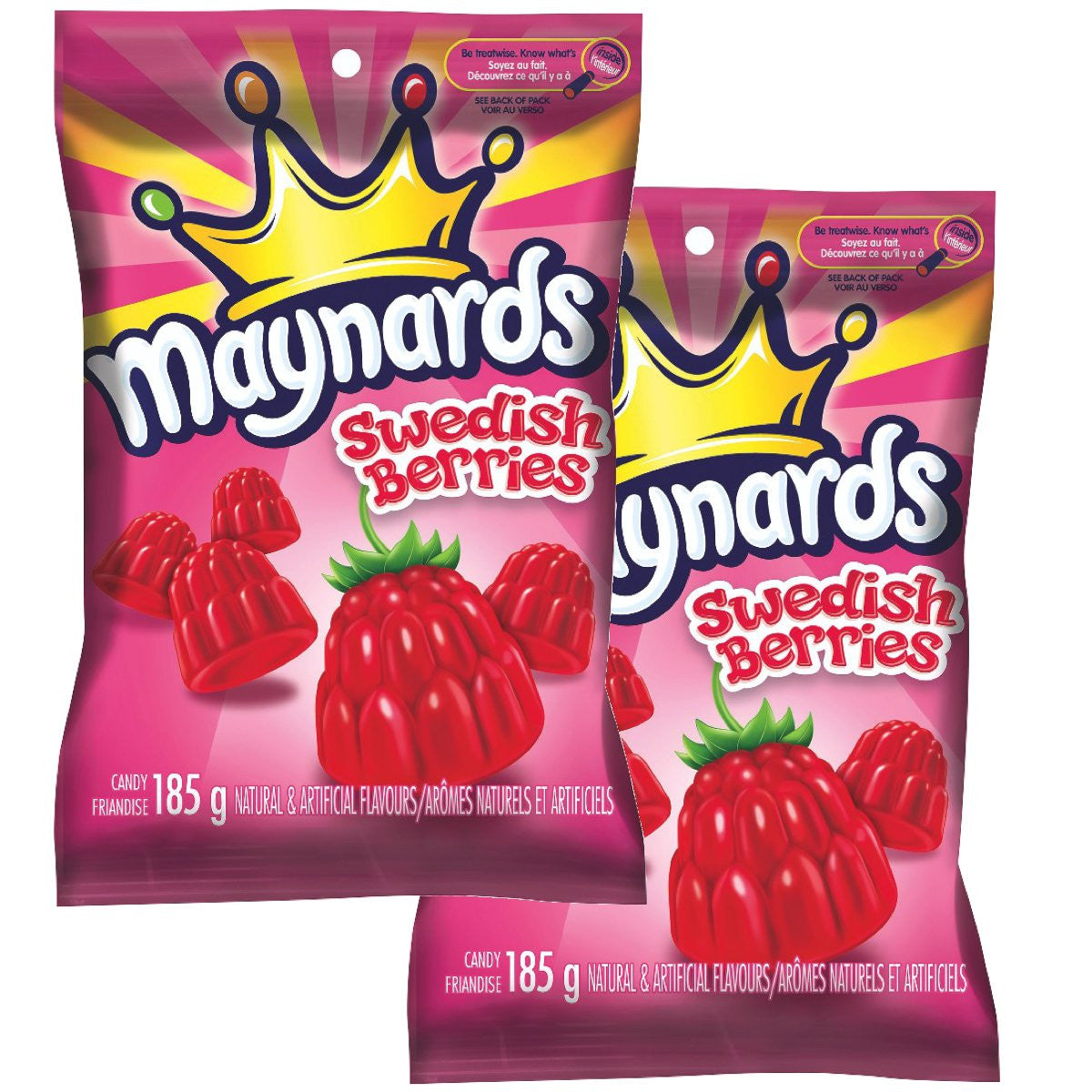 Maynards Swedish Berries 13oz/370g (Pack of two of 6.5oz/185g bag)