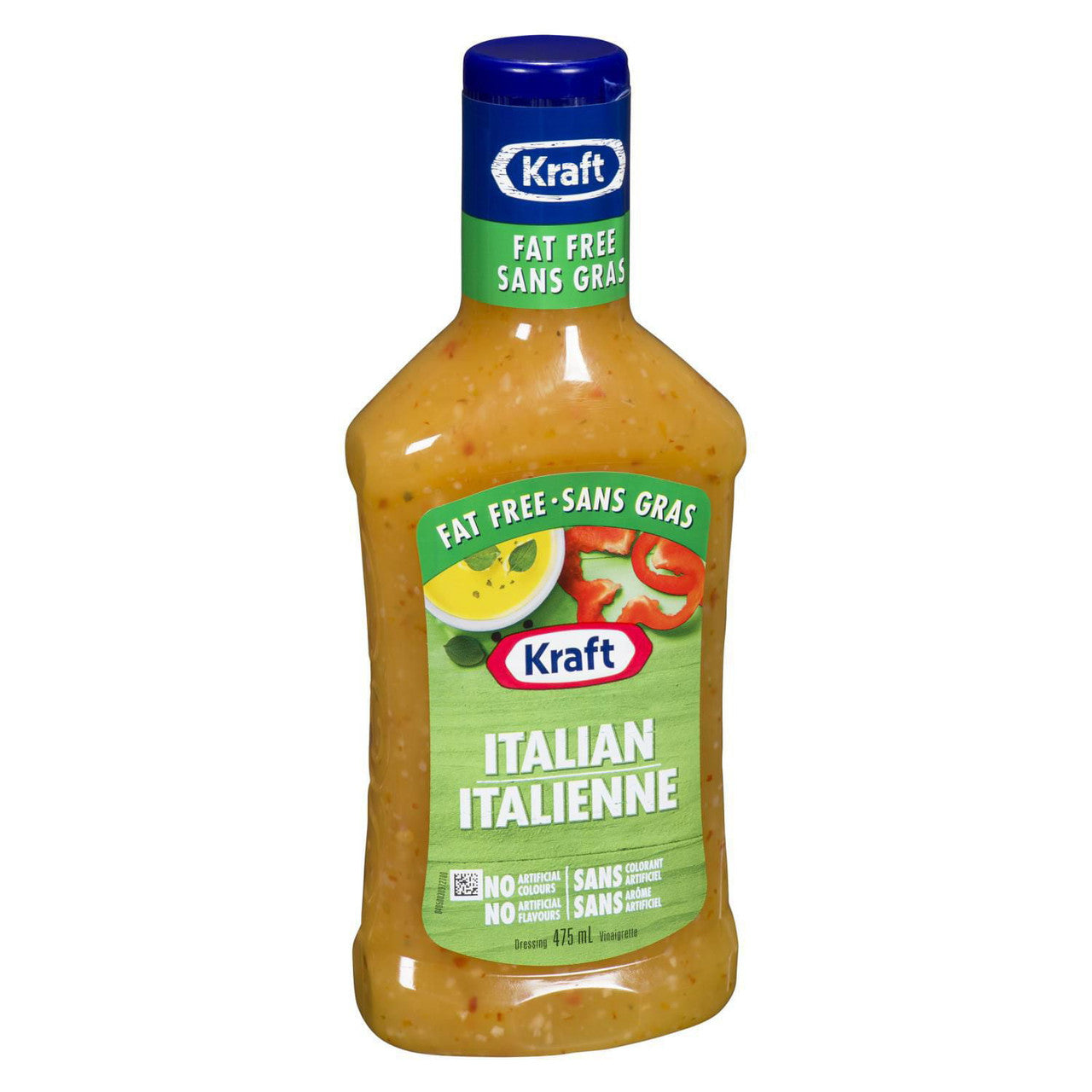 Kraft Fat Free Italian Dressing, 475mL/16 fl. oz., Bottle, {Imported from Canada}