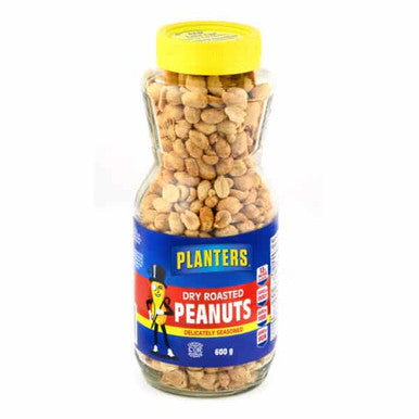 Planters Dry Roasted Peanuts Delicately Seasoned, 600g/21.2oz.,12 Pack {Imported from Canada}