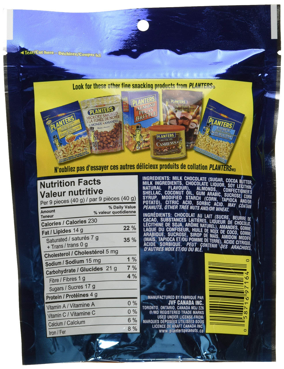 Planters Chocolate Covered Almonds, 200g/7.1oz., 12pk, {Imported from