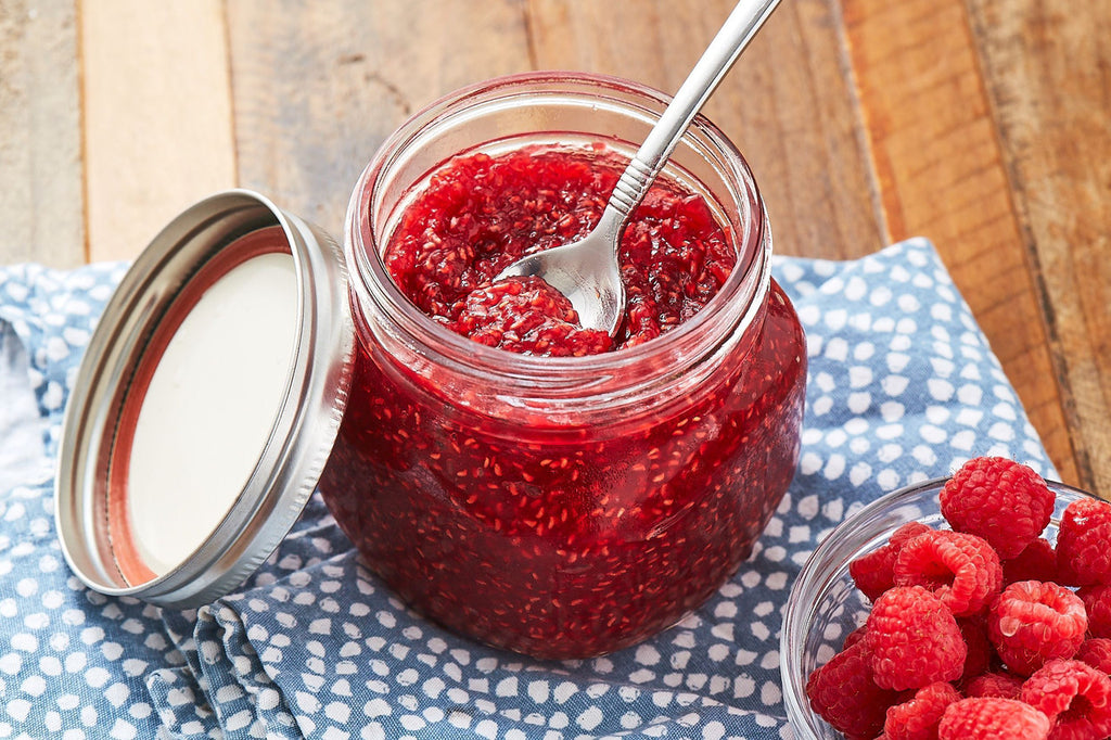 Danish Selection Raspberry Fruit Spread, 309mL/10.8 oz., Jar {Imported from Canada}