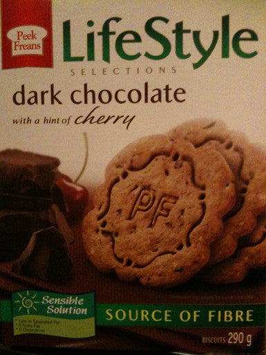 Peek Freans Lifestyle  Dark Chocolate with a Hint of Cherry, 290g/10.2 oz