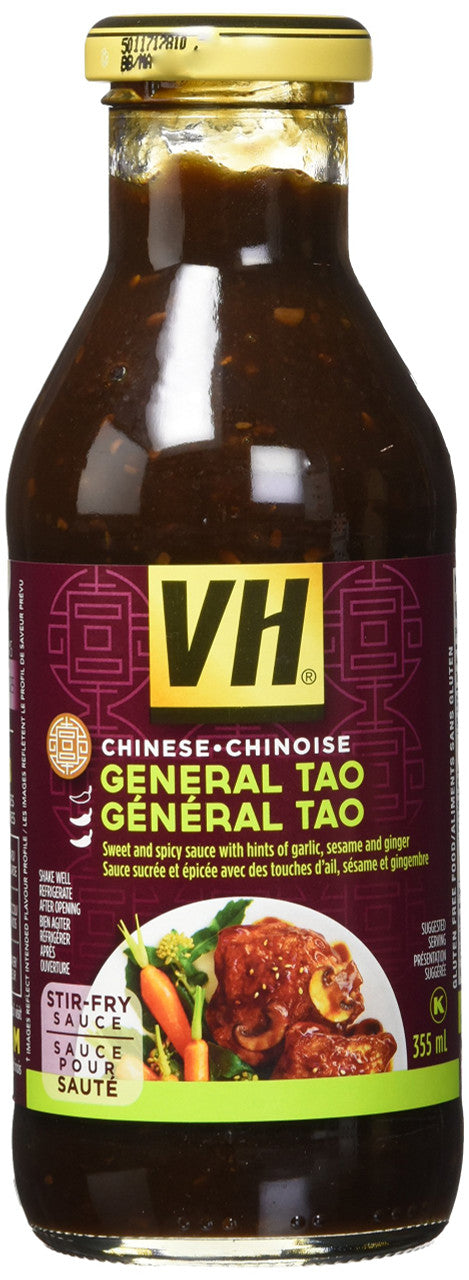 VH General Tao Stir Fry Sauce, 355ml/12oz, 12 Count, Jars {Imported from Canada}