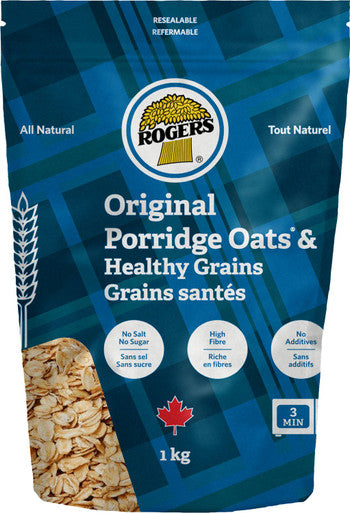 Rogers Porridge Oats & Healthy Grains Cereal, 1kg/35.3 oz., {Imported from Canada}