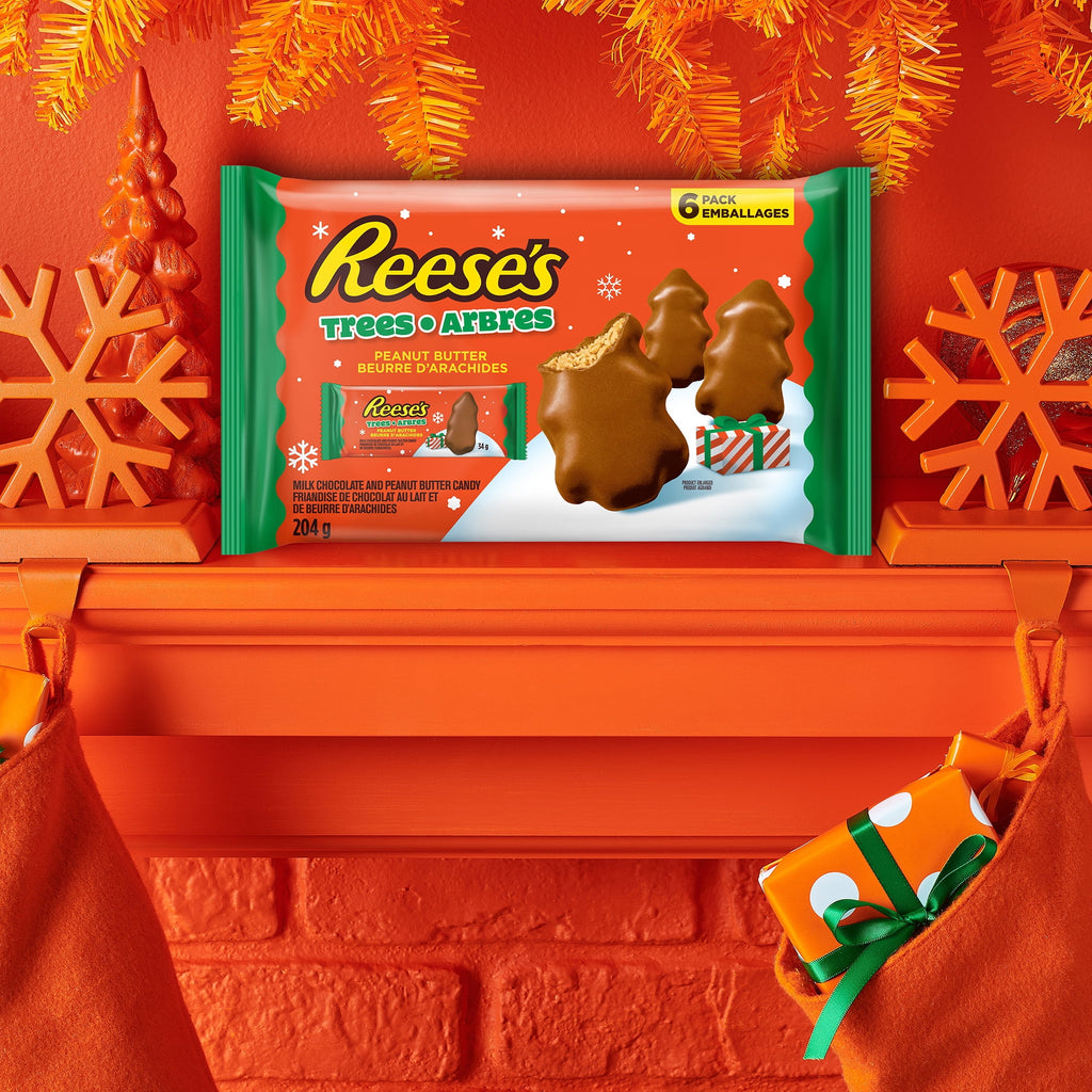 Front of Reese's Trees, Milk Chocolate And Peanut Butter Candy 204g/7.2 oz. Package