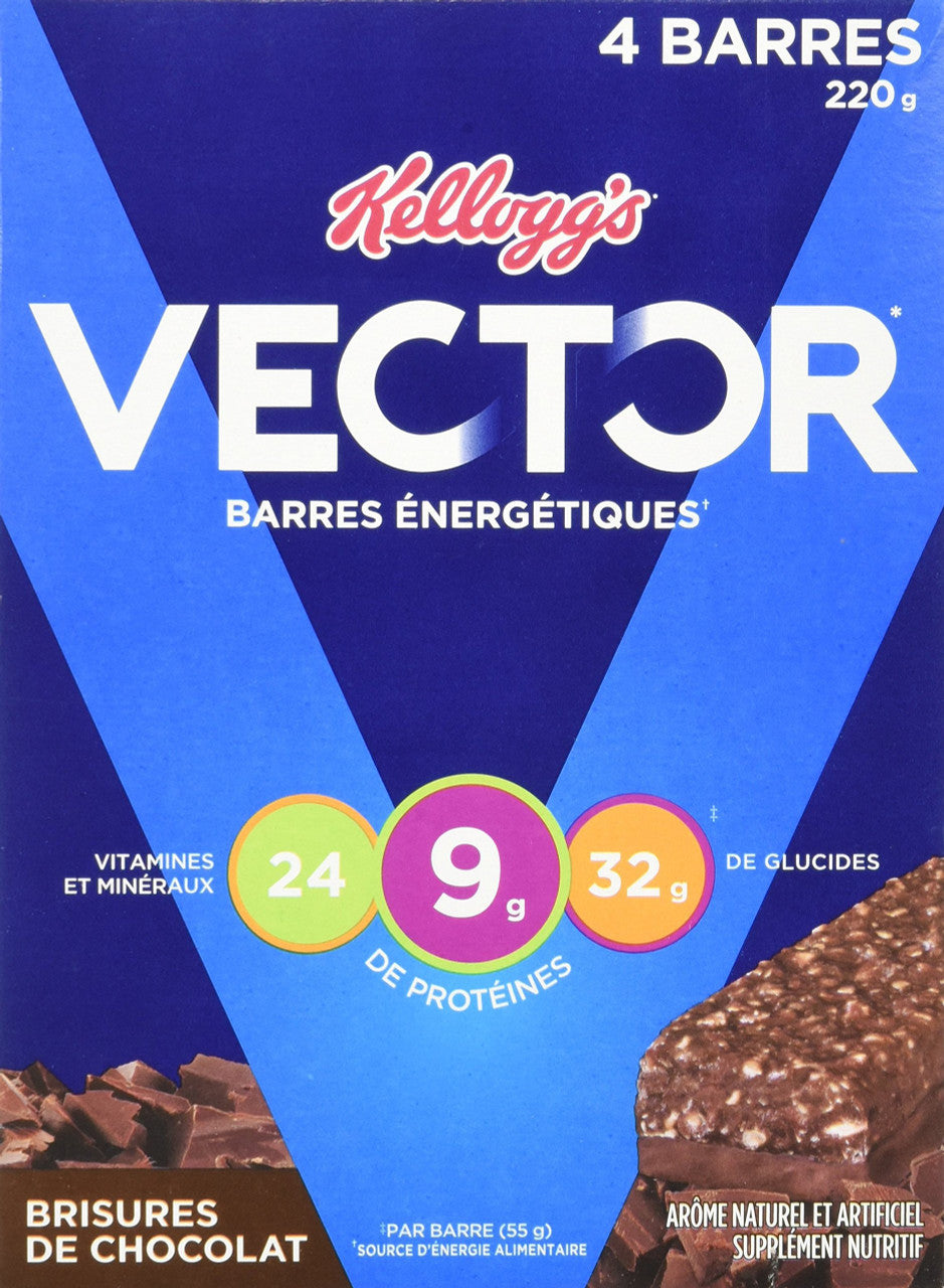 Kellogg's Vector Chocolate Chip Energy Bar, 220g (Imported from Canada)