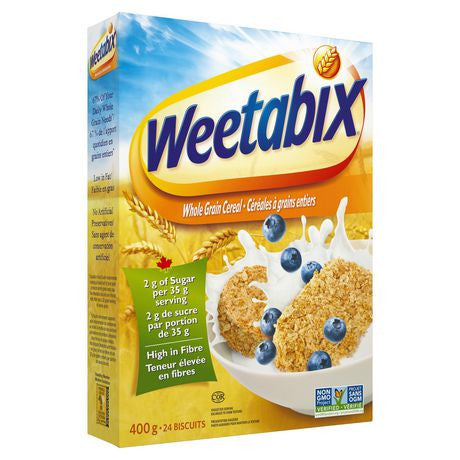 Weetabix Whole Grain Cereal, 400g/14.1 oz., {Imported from Canada}