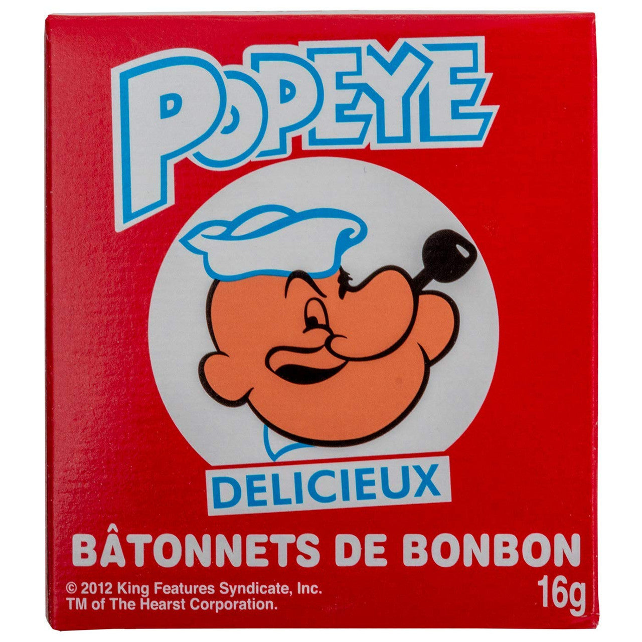 POPEYE Candy STICKS 16g per box 48ct {Imported from Canada}