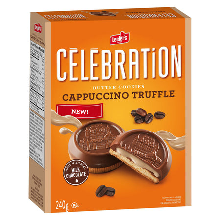 Leclerc Celebration Cappuccino Truffle Cookies, 240g/8.5 oz.,{Imported from Canada}