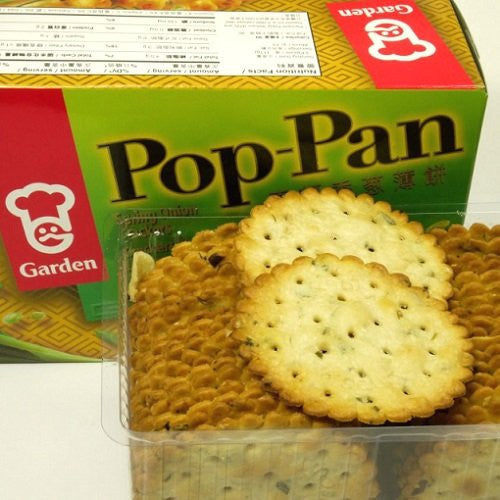 Garden Pop-pan Spring Onion Crackers 200g/7 oz. 2 Boxes, {Imported from Canada}