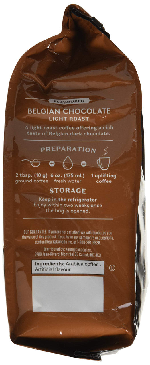 Van Houtte Belgian Chocolate Light Roast Ground, 340g/12oz., {Imported from Canada}