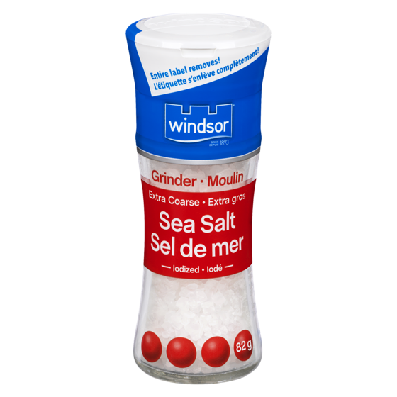 Windsor, Extra Coarse, Sea Salt, Grinder, 82g/2.9oz., {Imported from Canada}