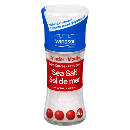 Windsor, Extra Coarse, Sea Salt, Grinder, 82g/2.9oz., {Imported from Canada}