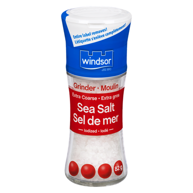 Windsor, Extra Coarse, Sea Salt, Grinder, 82g/2.9oz., {Imported from Canada}