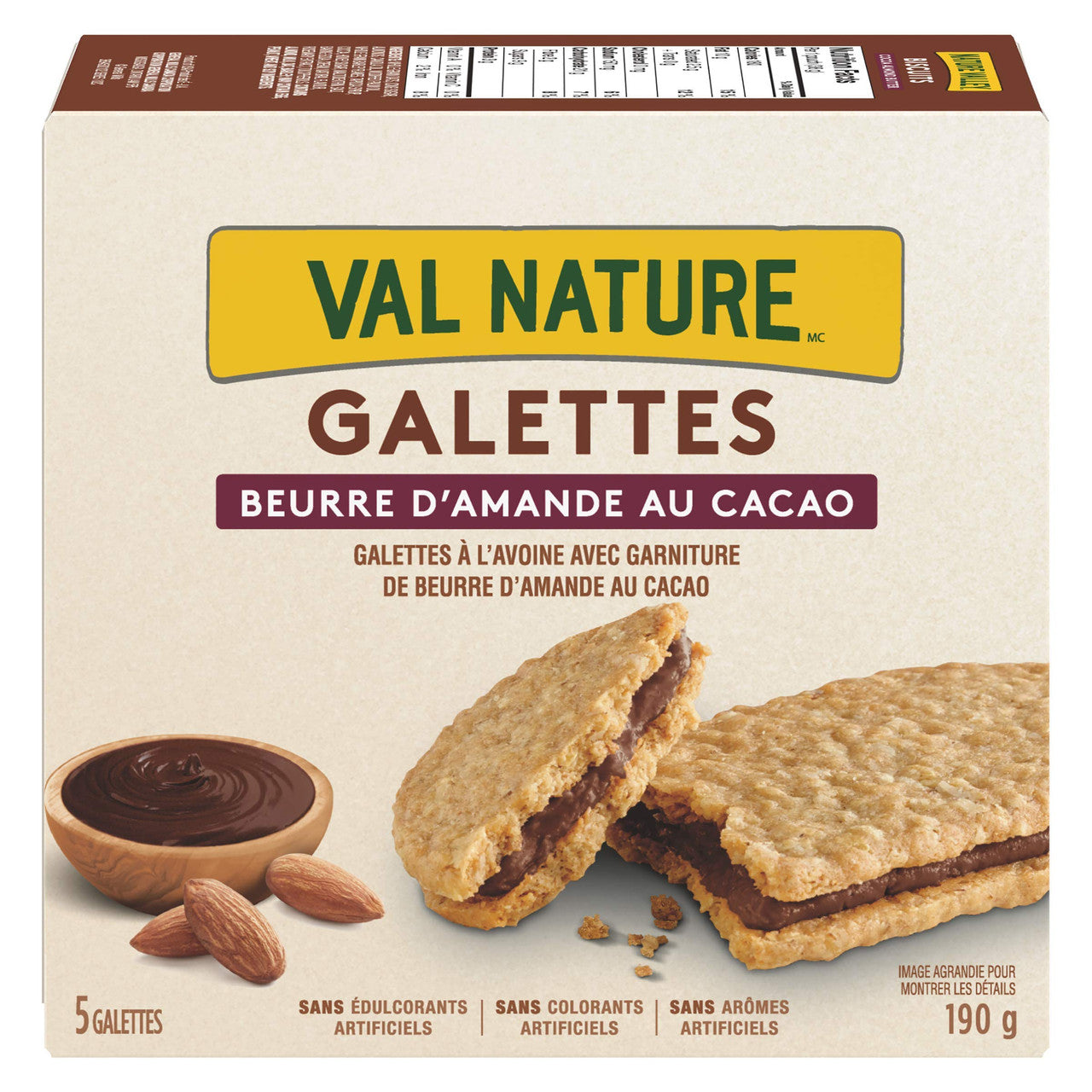 NATURE VALLEY Biscuits with Cocoa Almond Butter, 5ct, 190g/6.7oz, {Imported from Canada}