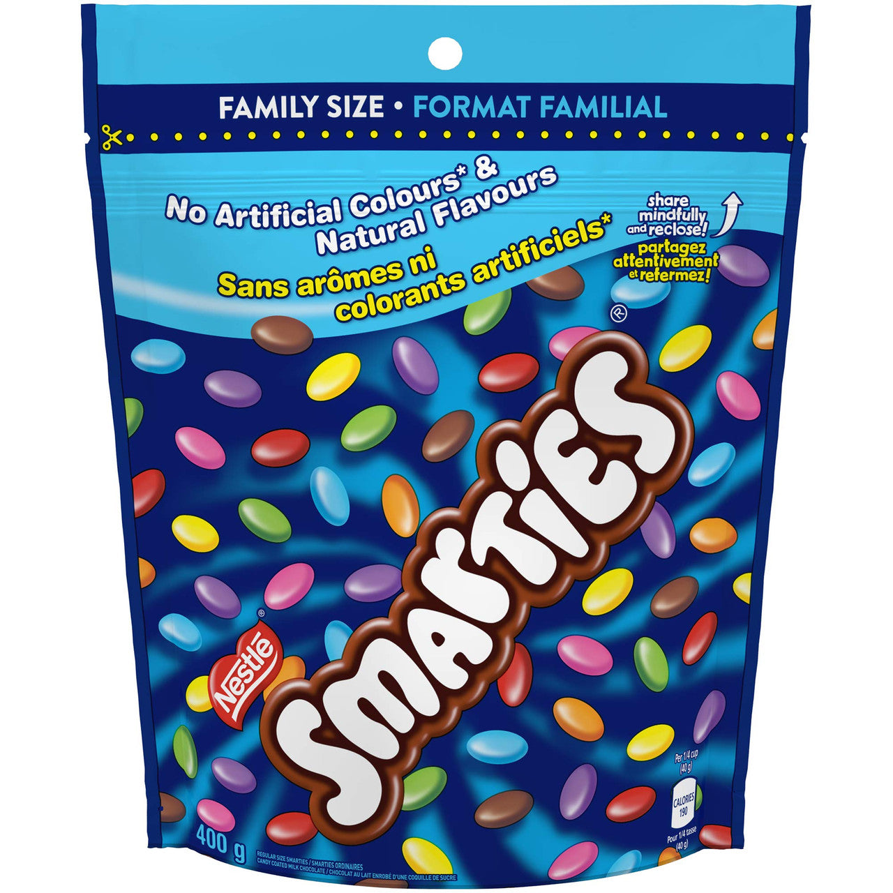 Nestle Smarties  Pop'N Pour Sharing Bag, 400g/14.1 oz., {Imported from Canada}