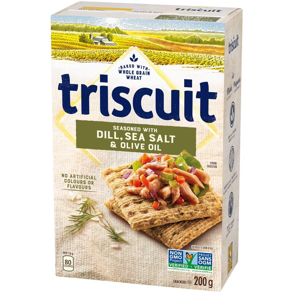 Christie Triscuit Dill Sea Salt & Olive Oil, 200g/7.1 oz., (Imported from Canada)