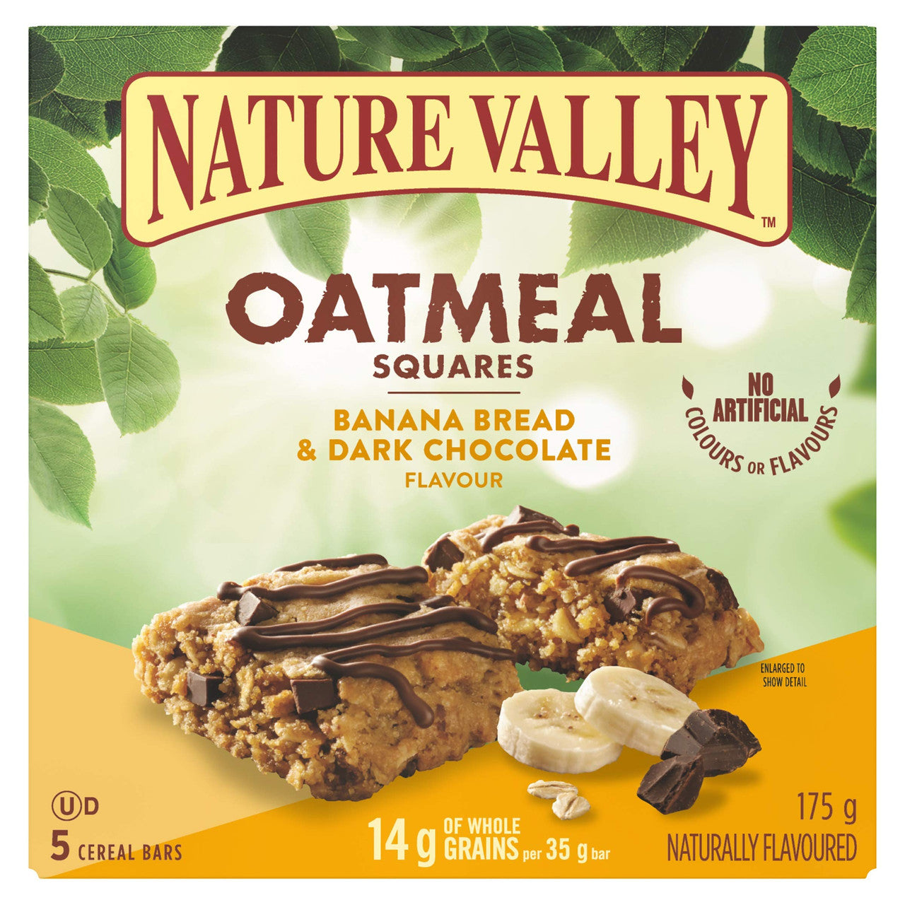 Nature Valley Oatmeal Squares Banana Bread & Dark Chocolate, 5-Count, 175 Gram {Imported from Canada}