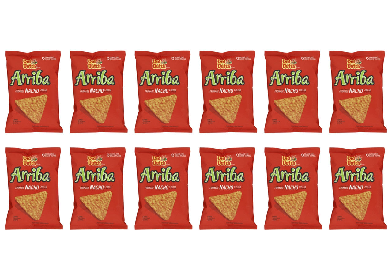 Old Dutch Arriba Nacho Cheese Tortilla Chips, 45g/1.6 oz. (12 Pack) {Imported from Canada}