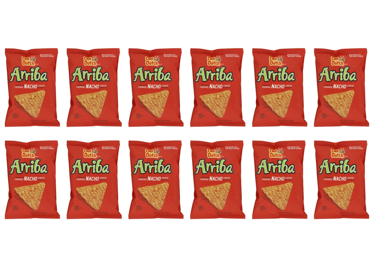 Old Dutch Arriba Nacho Cheese Tortilla Chips, 45g/1.6 oz. (12 Pack) {Imported from Canada}