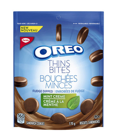 Christie Oreo Thins Bites, Mint, 170g Imported from Canada