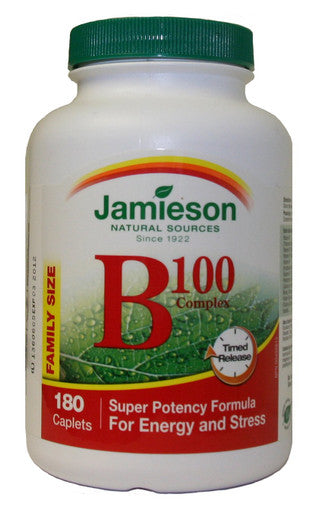 Jamieson Vitamin B Complex 100mg, Timed Release, 180caplets {Canadian}