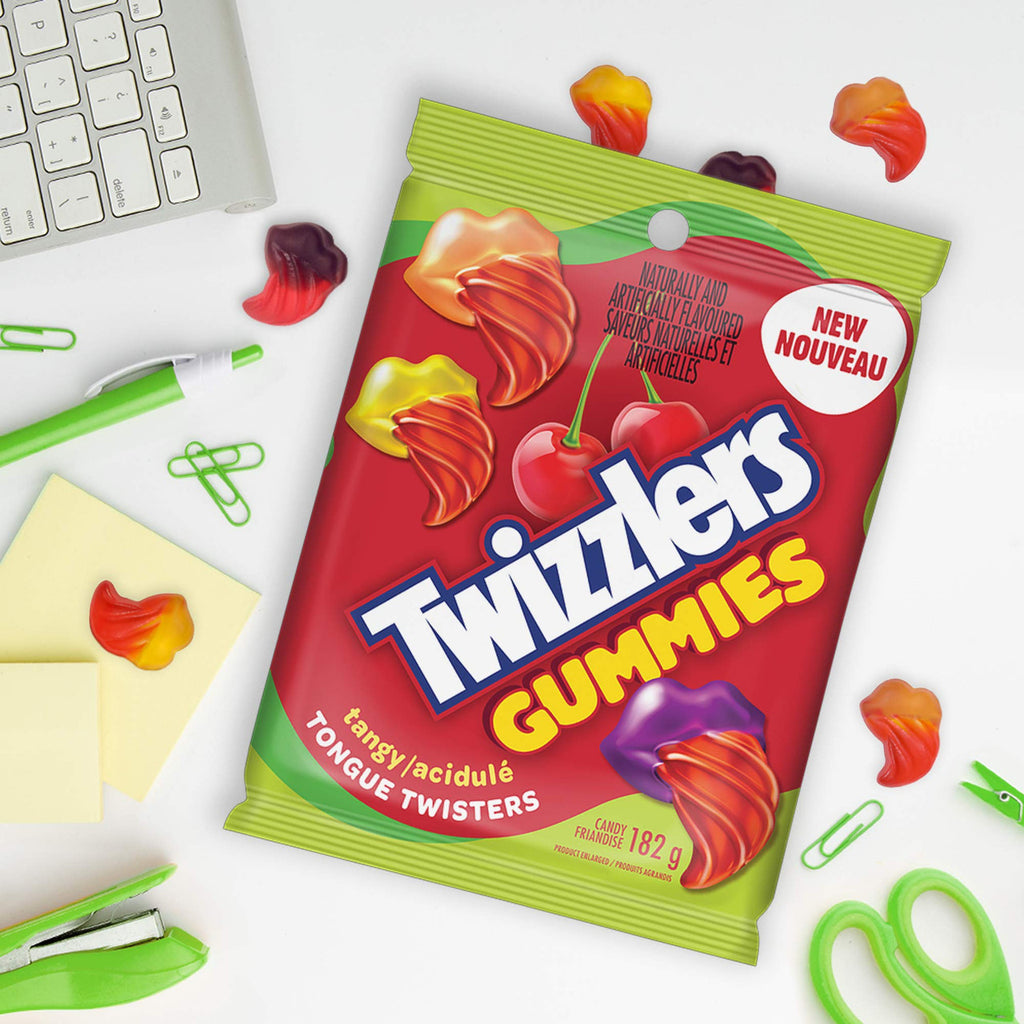 Twizzlers Gummies- Tangy Tongue Twisters Candy, 182g/6.4 oz. (10ct) {Imported from Canada}