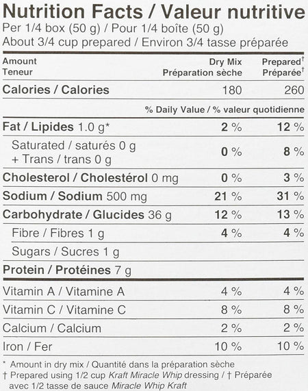 KRAFT Macaroni Salad Mix, 200g/7.1 oz., (Imported from Canada)