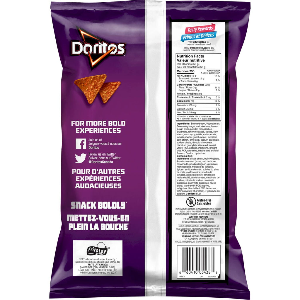 Doritos Bold BBQ Tortilla Chips, 235g/8.2 oz