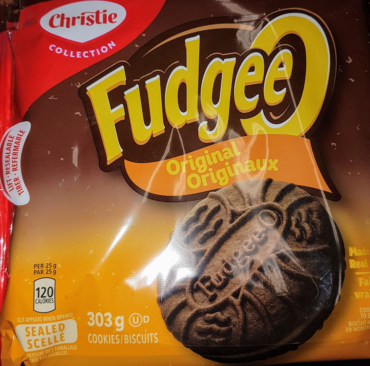 Christie Fudgeeo, Original, Cookies, 303g/10.68oz, 12 Pack, {Imported from Canada}