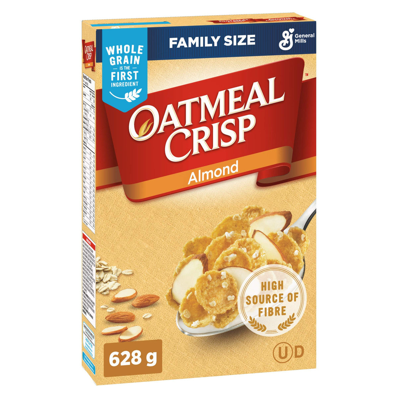 General Mills Oatmeal Crisp Almond Cereal, Family Size, 628g/22.2 oz., {Imported from Canada}