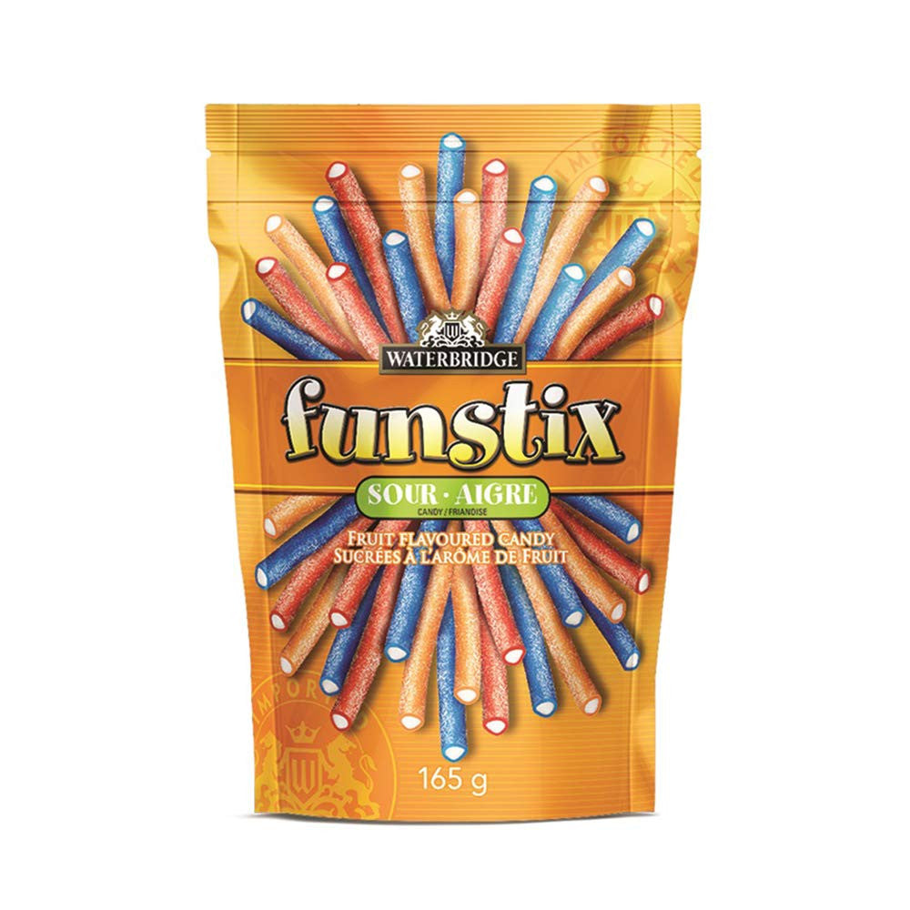 Waterbridge Funstix Sour Licorice Candy 165g,  {Imported from Canada}