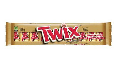Twix Caramel Milk Chocolate Snack Size Cookie Bars (8x10g), 80g/2.8 oz - Front