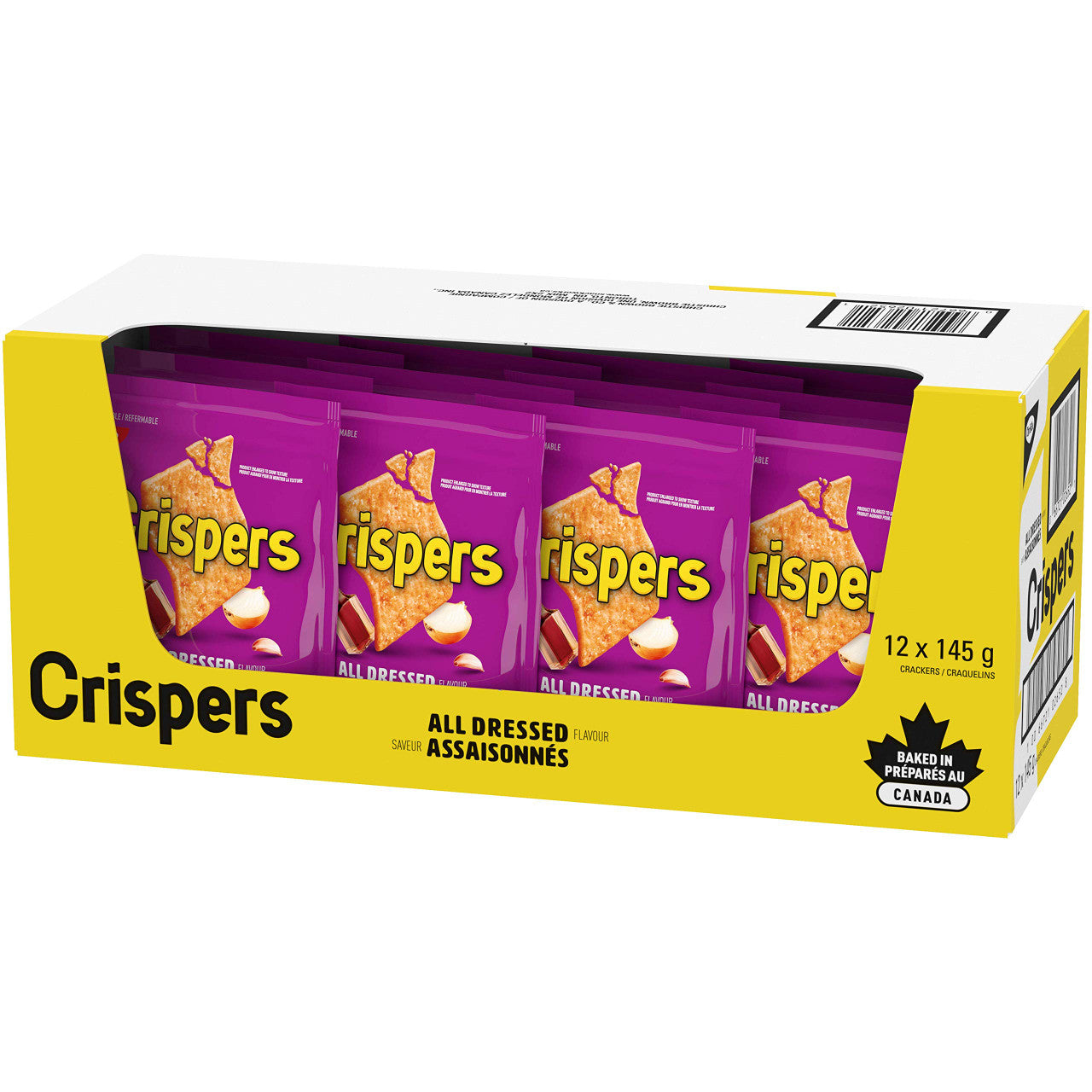 Christie Crispers, All Dressed Crackers, 145g/5.1 Ounce, (12 Pack) {Imported from Canada}