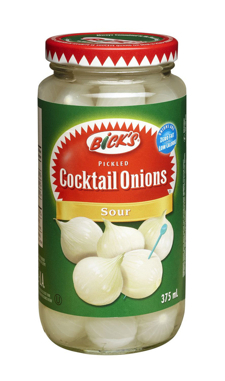 Bick’s Sour Cocktail Onions 375ml/12.7 fl. oz., {Imported from Canada}