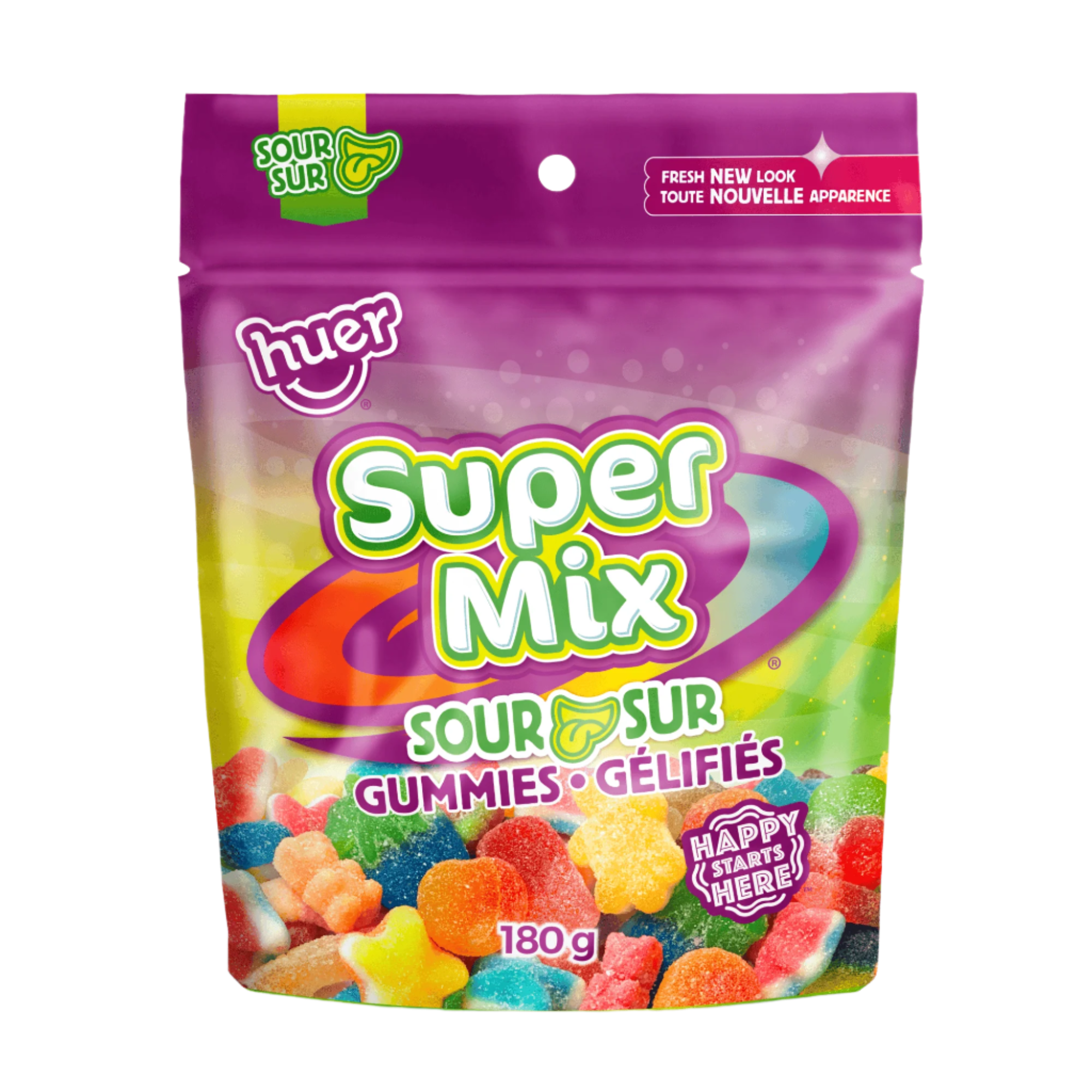 Huer Sour Super Mix Gummies, 180g/6.3 oz