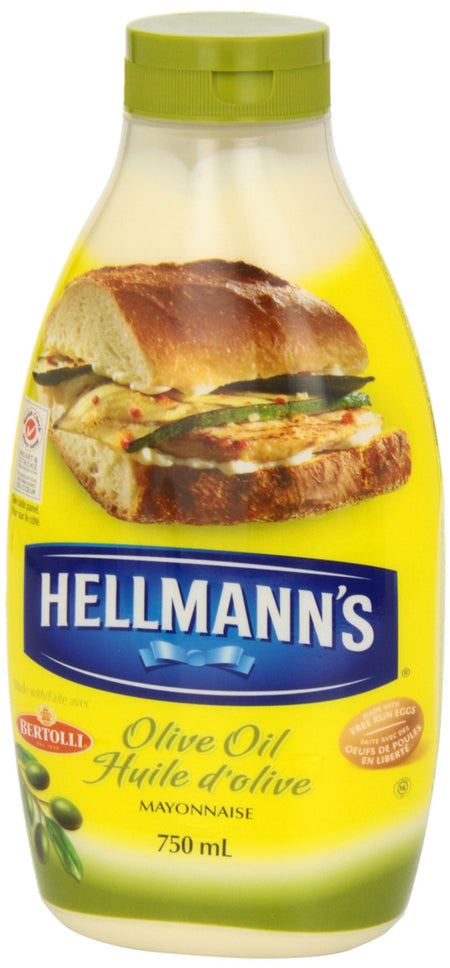 Hellmann's Mayonnaise, Olive Oil, 750 ml/25.4 fl. oz., {Imported from Canada}