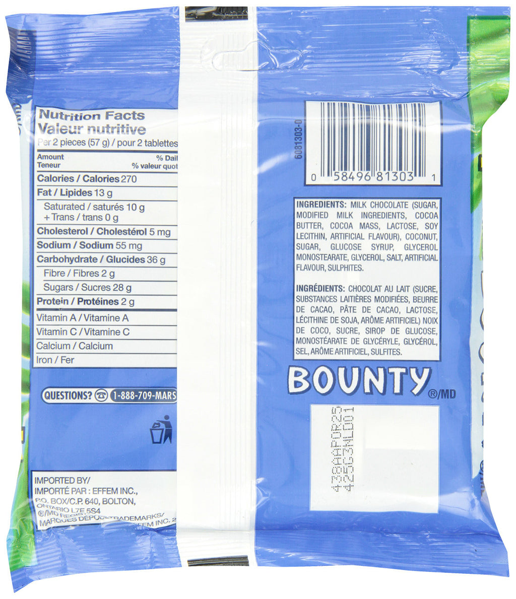 Bounty Chocolate 4 Pack 228g/10.15oz {Imported from Canada}