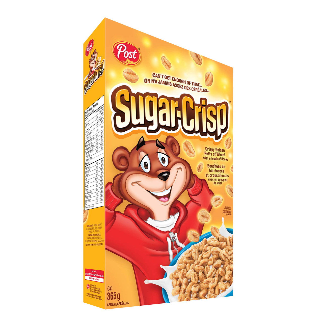 Post Sugar Crisp Cereal, 365g/12.9oz, (Imported from Canada) | Caffeine ...