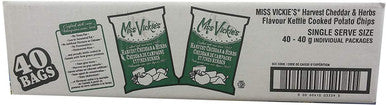 Box of Miss Vickie's Harvest Cheddar and Herbs (40ct x 40g/1.4oz)(Imported from Canada)