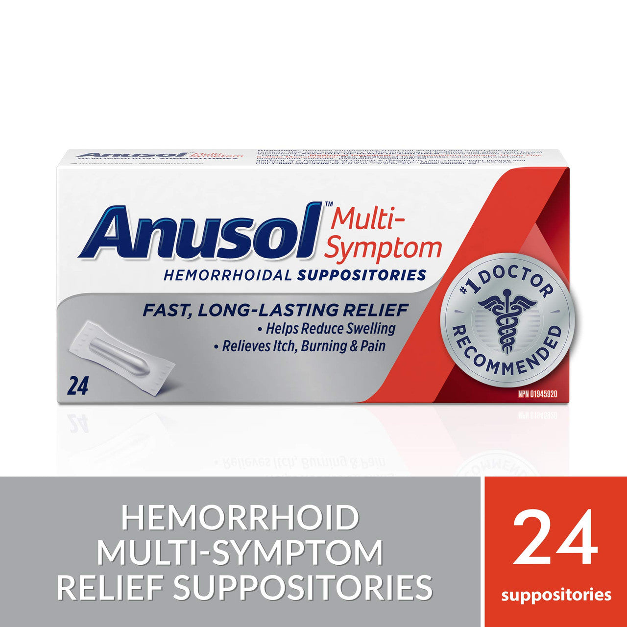Anusol Suppositories 24 Tablets, {Imported from Canada}