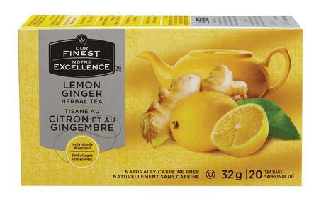 Our Finest, Lemon Ginger Herbal Tea, 32g/1.1 oz., 20ct., {Imported from Canada}
