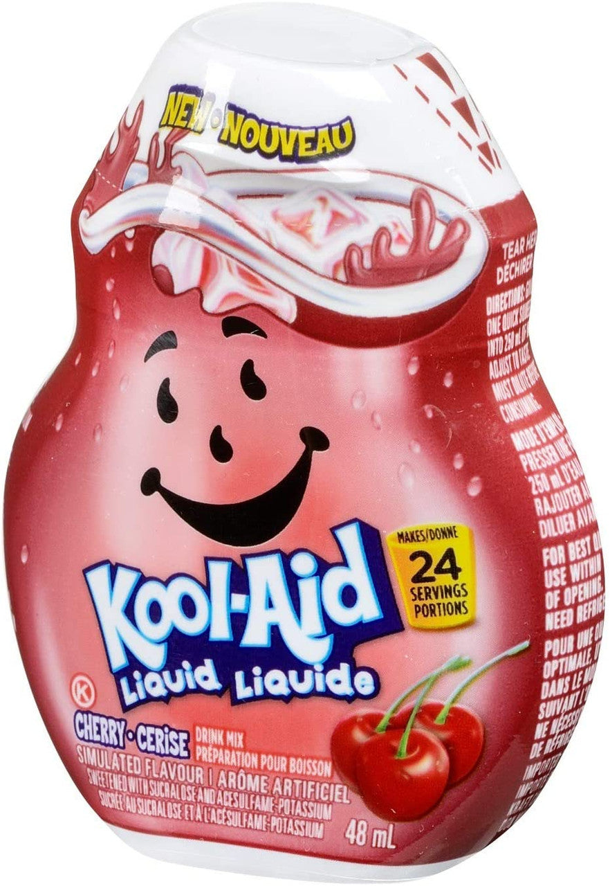 Kool-Aid Cherry Liquid Drink Mix, (48mL/1.6 fl.oz.), {Imported from Canada}