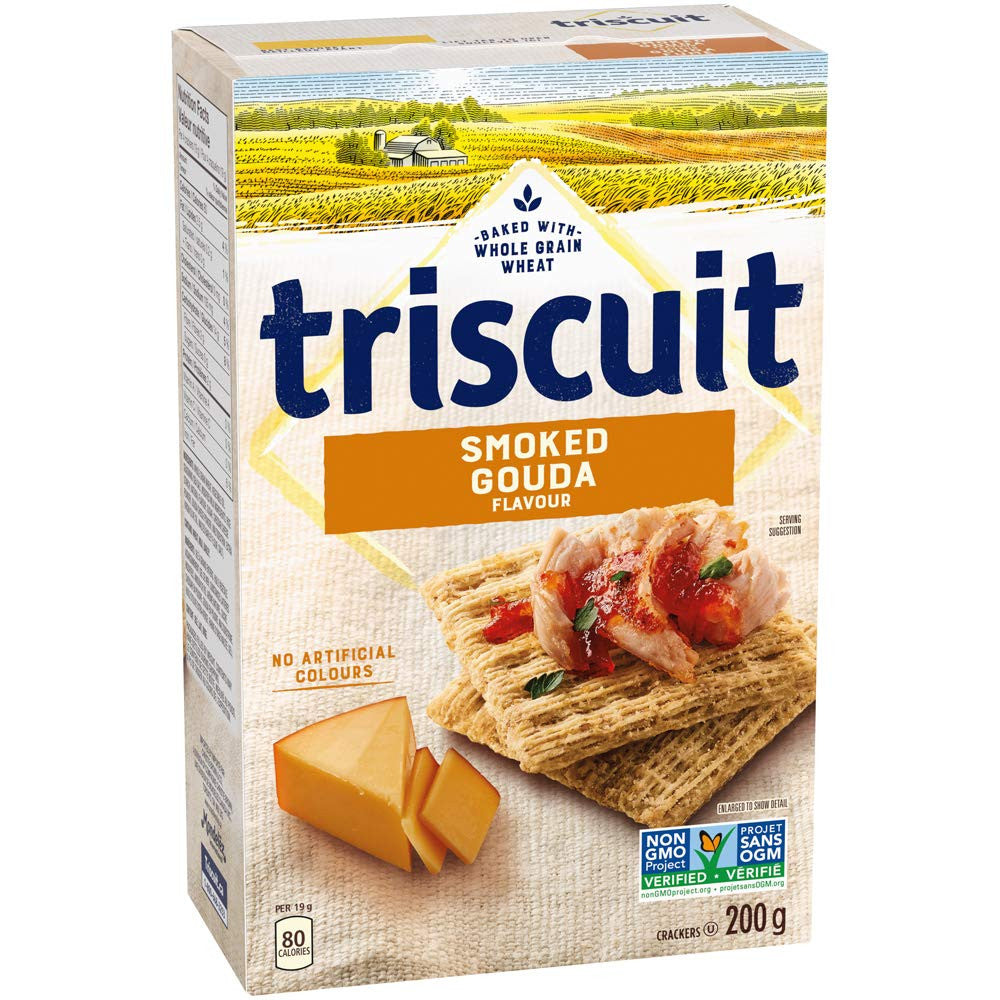 Christie Triscuit Smoked Gouda Crackers, 200g/7.1 oz., (Imported from Canada)