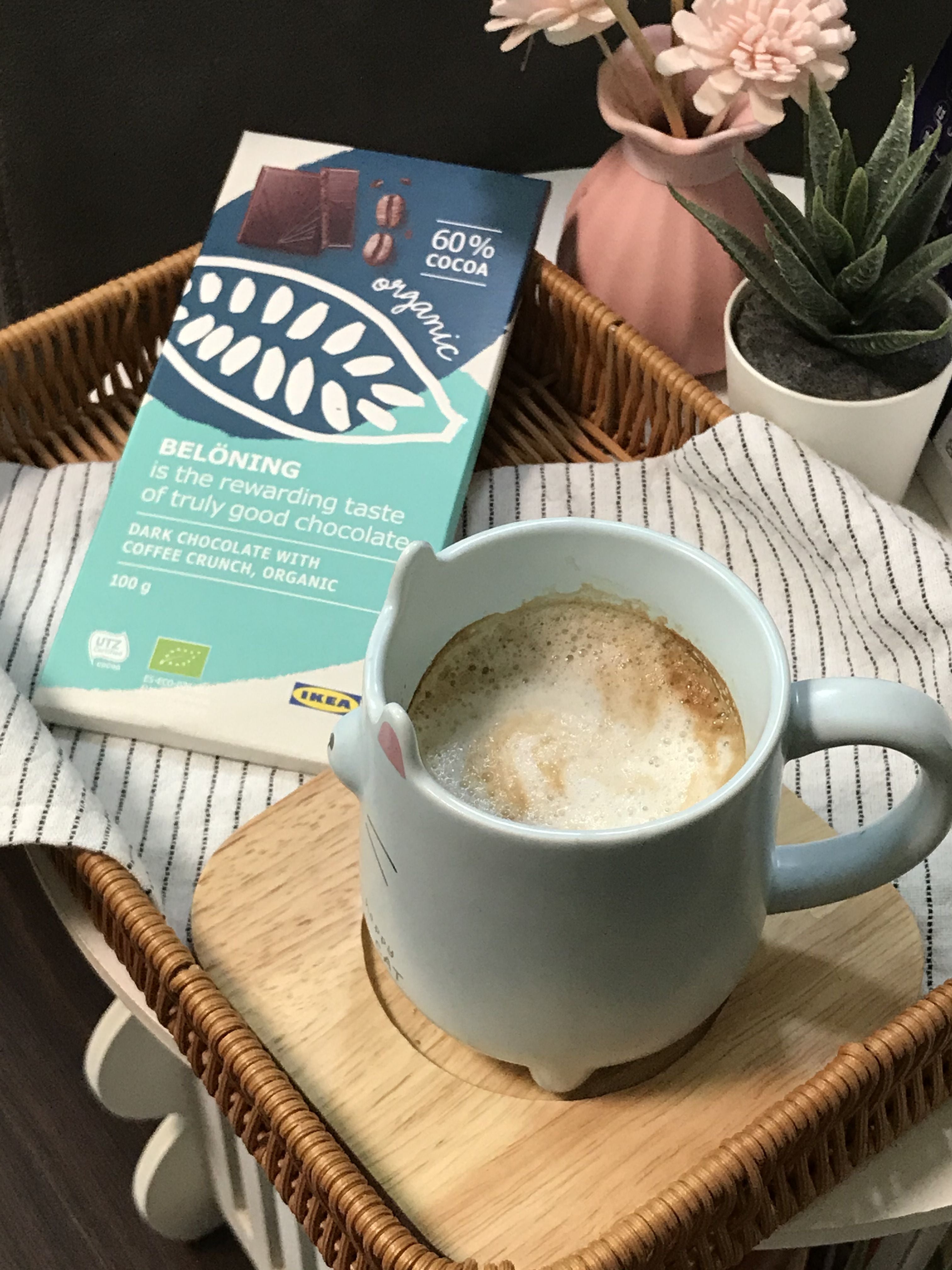 Beloning Organic Dark Chocolate with Coffee Crunch Bar, 100g/3.5 oz {Imported from Canada}