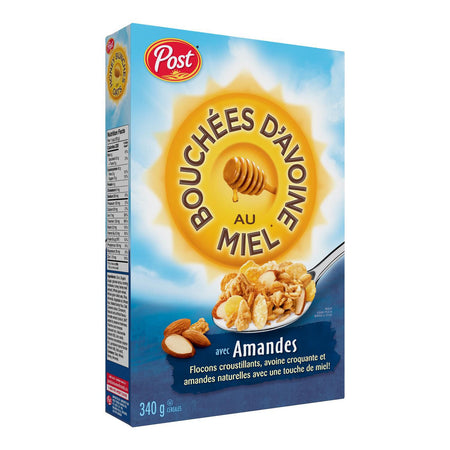 Post Honey Bunches of Oats with Almonds Cereal, 340g/12 oz. Box {Imported from Canada}