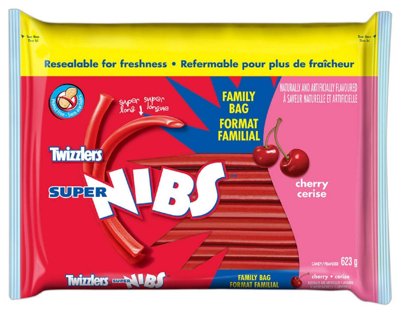 Twizzlers Super Nibs Cherry Flavored (623g / 22oz per pack){Canadian}